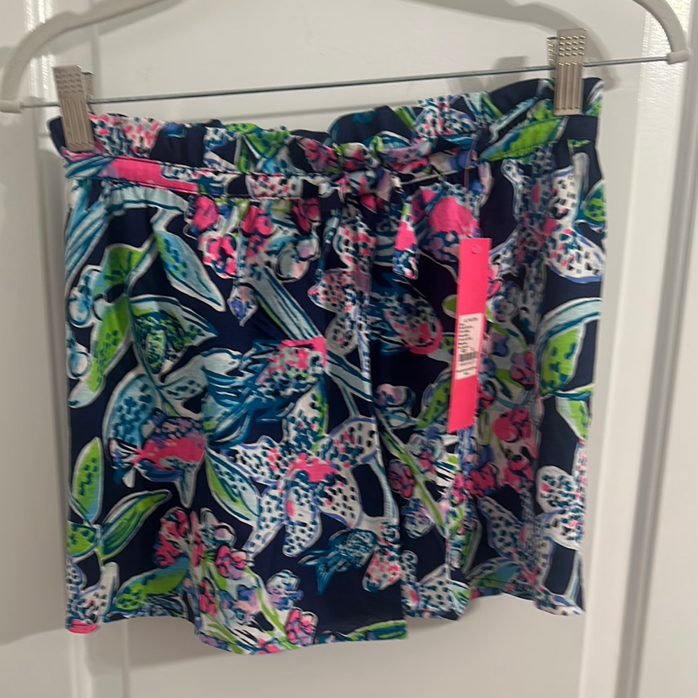 NWT! Lilly Pulitzer Floral Print Shorts - Navy, Pink, Green